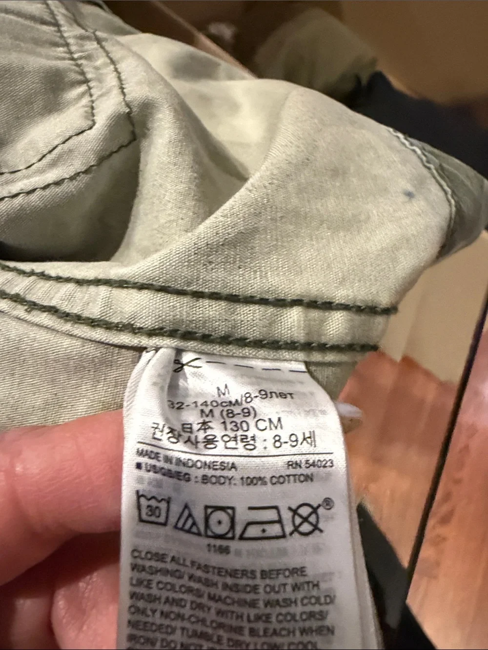 GAP Girls Olive Camo Jean Jacket with White Star Accents
